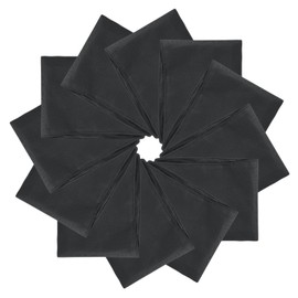 PATIKIL Große einfarbige Bandanas, 53,3 x 53,3 cm, 12 Stück, blanko, multifunktionales Stirnband, Schal, Halstuch für Damen und Herren, Schwarz, Schwarz , 21"