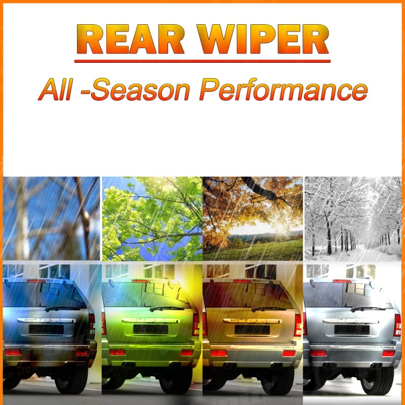 RIDROID Back Rear Wiper Arm & Blade Set For Jeep