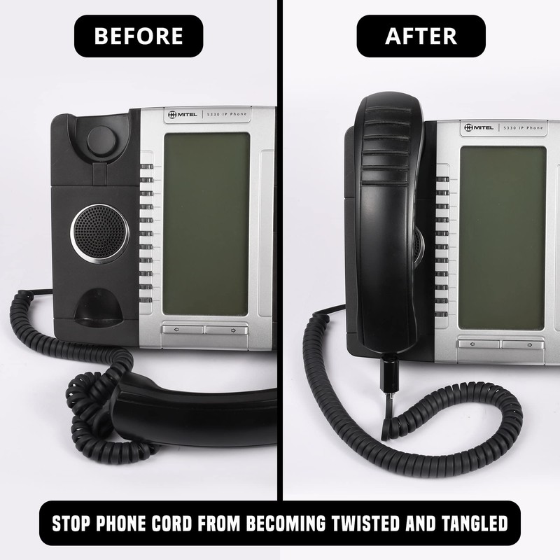 TPFNet Detangler for Telephone Cable Twist-Stop, Spiral Cable 360° Anti-Tangle