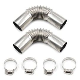QKWL 2PCS Diesel Heater Exhaust Pipe, Durable And Sturdy, Not Easily Deformed, Applicable To Automotive And Marine Heaters