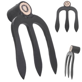 KADAX 3 Prong Potato Hoe Garden Hoe Forged Steel Manure Hoe for Gardening Gardening Tool Hoe for Garden (Without Handle)