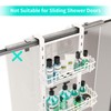 HapiRm 3 Tier Over the Door Shower Caddy, Hanging Shower