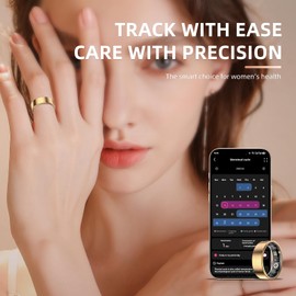 HPLSZCN Waterproof Smart Ring with Fitness Tracking, Heart Rate & Sleep Monitor, Step Counter for Android/iOS Phones,No Subscription Fee (Silver, 7)