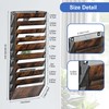 Solinxe 10-Pocket Wall File Organizer, Wood Mail Organizer Wall Mounted