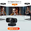 YOUPECK Webcam 4K, Streaming Webcam with Remote, Compatible with Sensor,