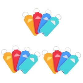 Minkissy 12pcs Pu Lipstick Holder Keychain Portable Lip Balm Keychain Storage Compact Lipstick Sleeve for Makeup for Travel and Everyday Use