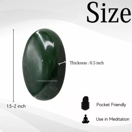 Dark Green Aventurine Crystal Palm Stone