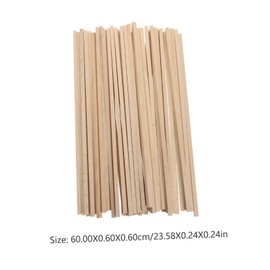 SHINEOFI 50pcs Square Wooden Sticks for DIY Crafts Wooden Rods for Modeling and Creative Projects Premium Quality DIY Accessories Design Meters Long