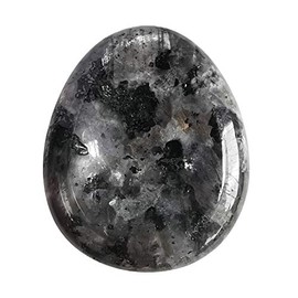 Manekieko Natural Black Labradorite Water Drops Chakra Thumb Worry Stone Stress Relax Healing Reiki Crystal Bags Palm Stones