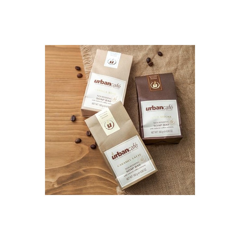 Urban Café Coffee Infused Soap Body Scrub Bath with Real