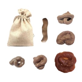 DAZZLUXE 6 Pieces Simulated Poop Come with 1 Storage Bag, Fake Poop Toys, Prank Toys, Poop Games, Realistic Poop Games, Creative and Interesting Toys
