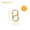 Luabue 10Pcs S-Shape Double Opening Lobster Clasps, Gold Necklace Shortener