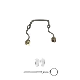 1 Pair Eyeglass Nose Pads Arm Replacement Metal Holder Bridge Plug-in Pieces Stainless Steel and Screwdriver Glasses Repair Kit