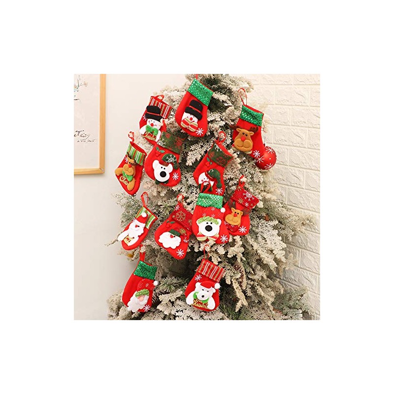 Takelablaze Christmas Stocking, Santa Claus, Snowman, Bear, Reindeer, Christmas Socks,