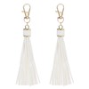 M METERXITY 2-Pack PU Leather Tassel 5.9 Inch Small Keychain