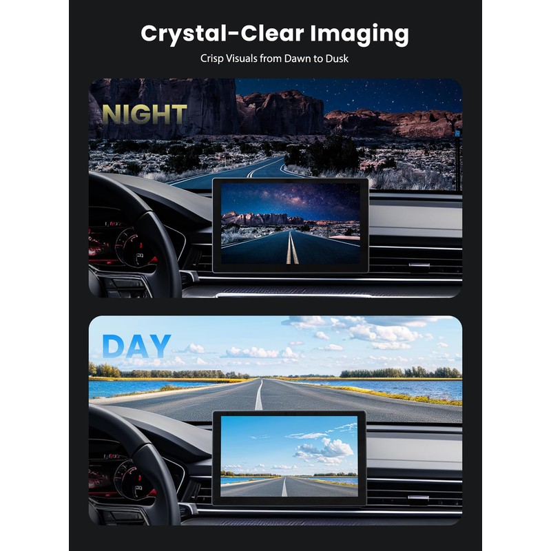 Portable CarPlay Screen for Car, 9'' Wireless Apple CarPlay &