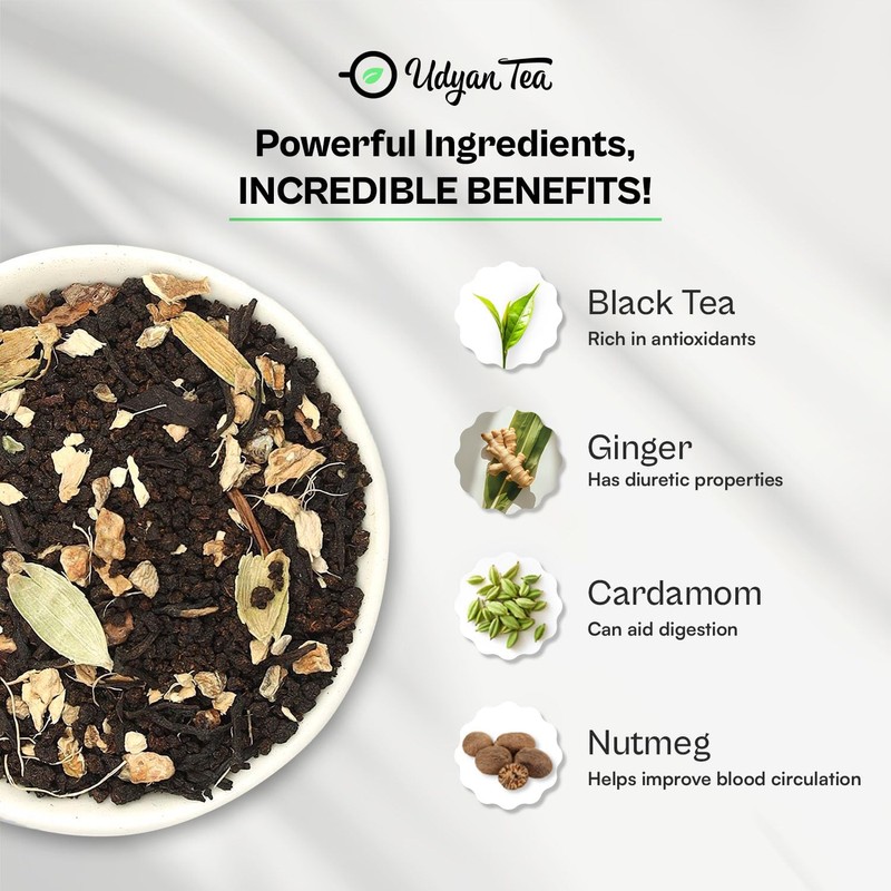 Udyan Tea Calcutta Street Chai (250g) | Ginger, Cardamom, Nutmeg