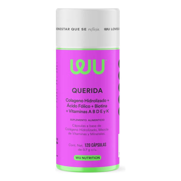 Suplemento Multivitaminico Mujer Querida Wu Nutrition 120 Capsulas Colágeno Hidrolizado