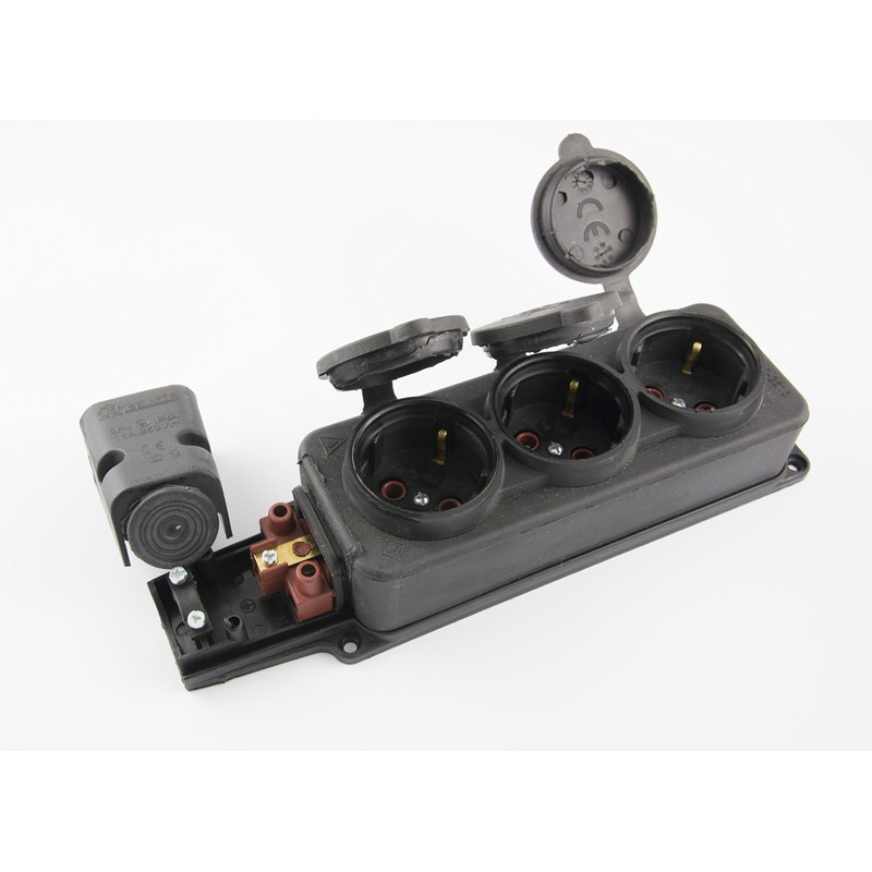 Schuko Solid Rubber Plug, Coupling or Schuko Socket Rubber Set