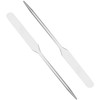 BIUDECO 2pcs Stainless Steel Makeup Spatula Long Handle Cosmetic Mixing