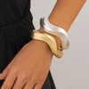 Chunky Gold Bracelets for Women, 14k Gold Plated 2pcs Gold
