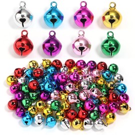 Suzu Bell Christmas Bell, Colorful Decorative Bell, Cute Bell, Christmas Ornament, Accessories, Protection Charm, 0.6 inch (16 mm), 50 Pieces