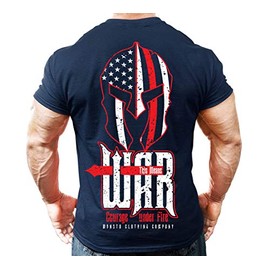 Monsta Clothing Co. Men's Bodybuilding Workout (ThisMeansWAR) Gym T-Shirt (G:NY) Navy