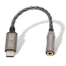 Type C to 3.5mm Headphone Amplifier Adapter, Cs43131 High Performance Chip, Can Be Connected to Your for Android Phone Via USB‑c. Connect Your Pc, Laptop Directly or Via a USB Adapter(Cool Grey)