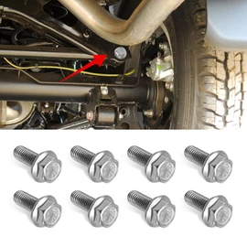 RGOAANC 8PCS Skid Plate Bolts, 304 Stainless Steel 12mm Hex Head Auto Skid Plate Bolts Compatible with 4Runner FJ Cruiser Land Cruiser Sequoia Tacoma, Car Accessories Replacement