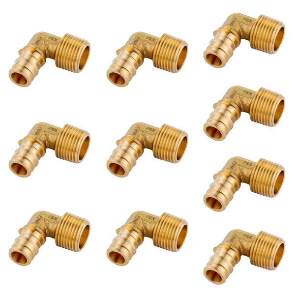 (Pack of 10) EFIELD Pex A Full Flow Expansion Brass