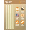 Hyoola 14" Beeswax Taper Candles - 14 Hour Burn Time
