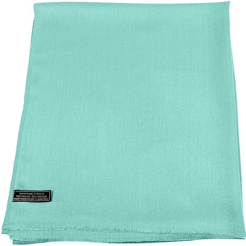 CJ Apparel Bufanda de color sólido con flecos y segundos,