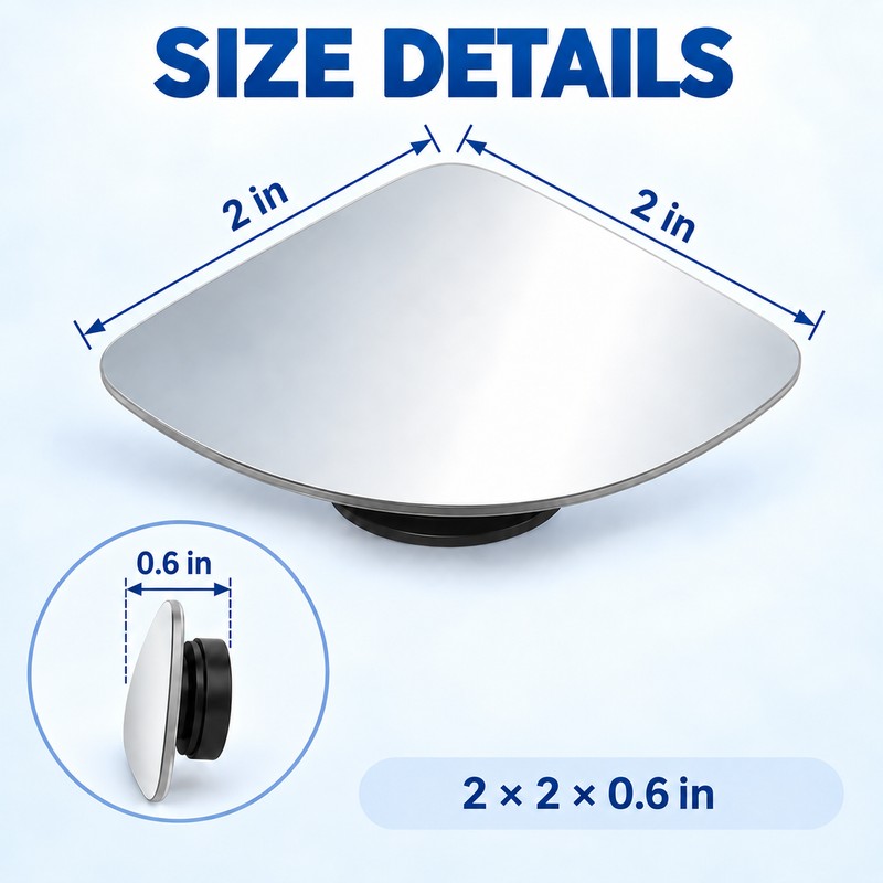 2PCS Blind Spot Mirrors for Cars – Adjustable Wide Angle
