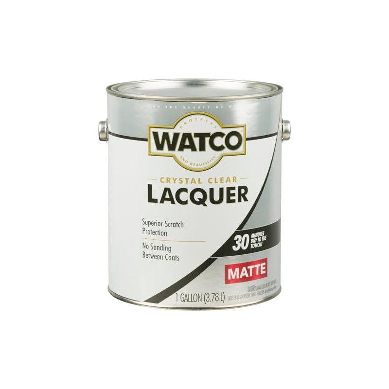 Watco 333690 Lacquer Clear Wood Finish, Gallon, Matte Clear