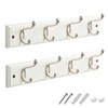 GlazieVault Coat Hooks for Wall - MDF Board Nickel Hook
