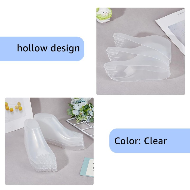 SUPERFINDINGS 3 Pairs Plastic Shoe Support Holder 3 Inch Shoe