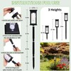 Shruy Bright Solar Pathway Lights Outdoor, 8 Pack Upgraded Solar