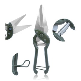 OdontoMed2011 Foot Rot Shear/hoof Trimmer Stainless Steel, Twin-Blades, Sharp & Pointed Green Color Handle 9" Size ODM