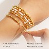Turandoss Gold Beaded Initial Bracelet for Women Gifts, Dainty Gold