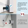 Door Stoppers, 6 Pack Black Door Stops Heavy Duty Stainless