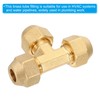 PATIKIL 3/8" x 3/8" x 3/8" Brass Pipe Fitting, 3