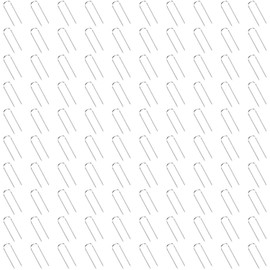 ONLYKXY 150pcs U Shaped Fork Sewing Pins Quilting Needle Multipurpose Straight Pin Double Blocking Craft Pin for Fabric Crafts DIY Making Home Decor Jewelry Display Wreaths Flower Plant (Silver)