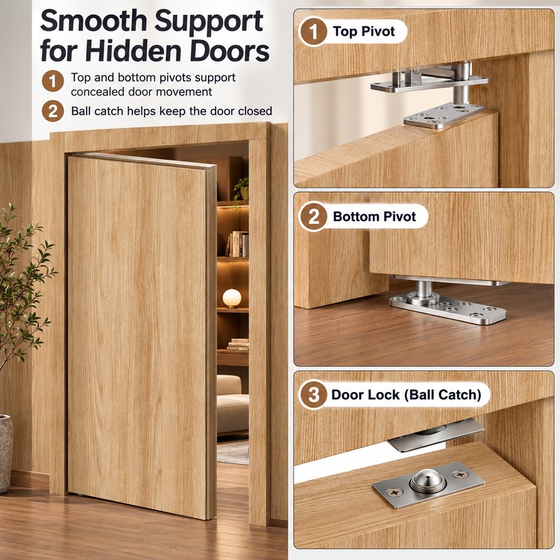 Hidden Door Hinge Partition Hinge for Interior Doors – Concealed