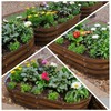 SnugNiture Galvanized Raised Garden Bed Outdoor, 2 Pcs 4x2x1ft Oval