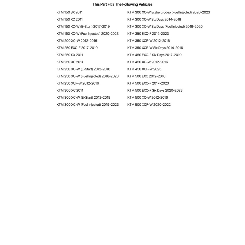 Tusk Swing Arm Guards Black for KTM 250 XCF-W 2012-2016