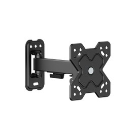 PureMounts TV Monitor Wall Mount Tilting and Pivoting Universal Bracket Max. VESA 100 x 100 mm for 13-32 Inch Television Monitor up to 20 kg Black