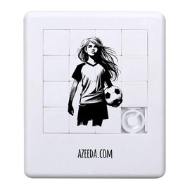 Azeeda 'Girl With Soccer Ball' Sliding Puzzle (PZ00039710)