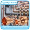PATIKIL 1" to 1/2" Nominal Size Copper Reducer, 10pcs 99.9%