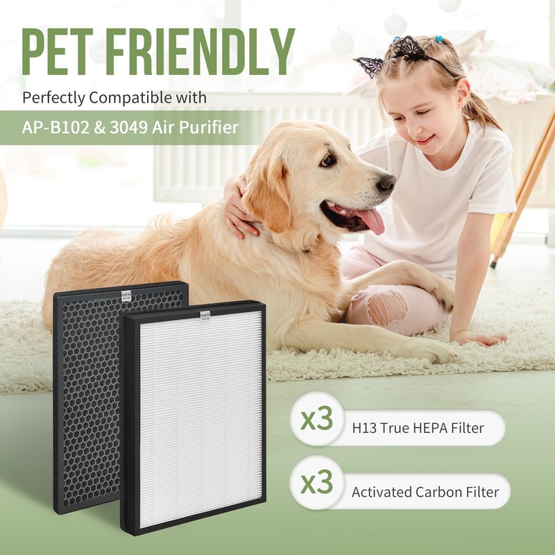 AP-B102 Replacement Filter Compatible with Alexapure Breeze Air Pu-rifier AP-B102