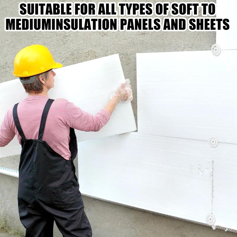 Pack of 100 Foam Panels Washers Plastic, Plastic Discs Insulation